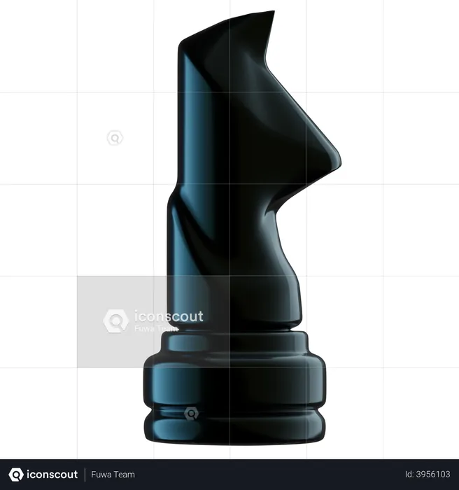 Chess Knight  3D Illustration