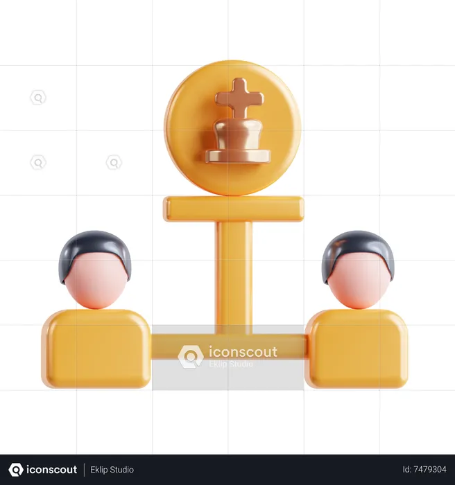 Chess Match  3D Icon