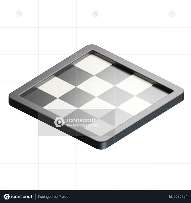 Chessboard 4 X 4  3D Icon