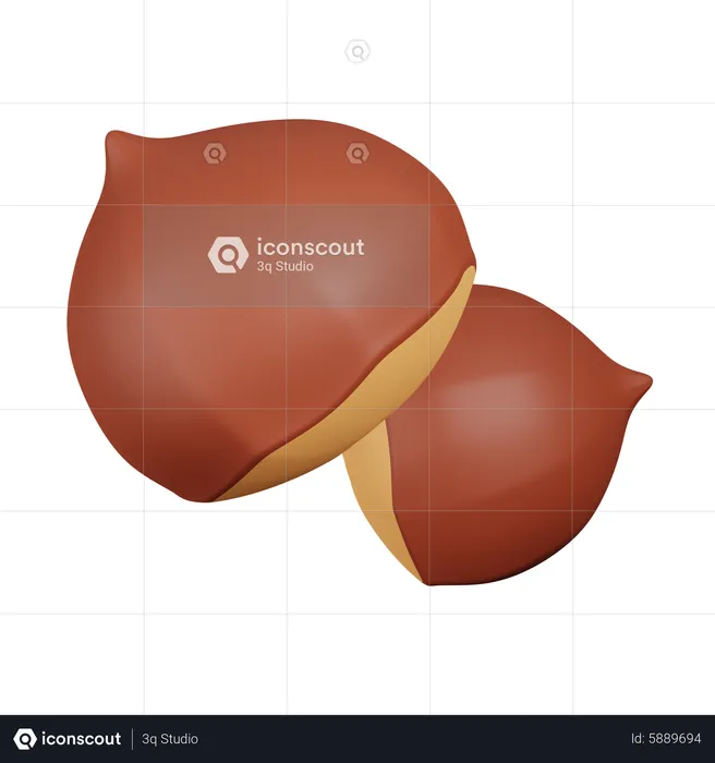 Chestnut  3D Icon