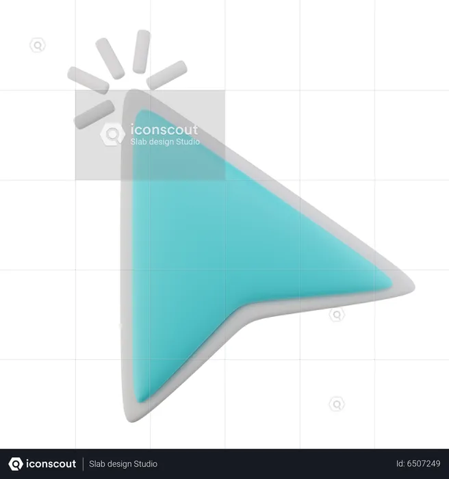 Chevron Cursor Click  3D Icon