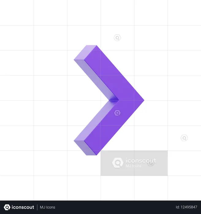 쉐브론 오른쪽  3D Icon
