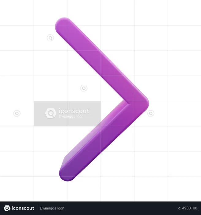 Chevron Right Arrow  3D Icon