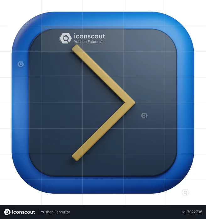 Chevron Right Arrow  3D Icon