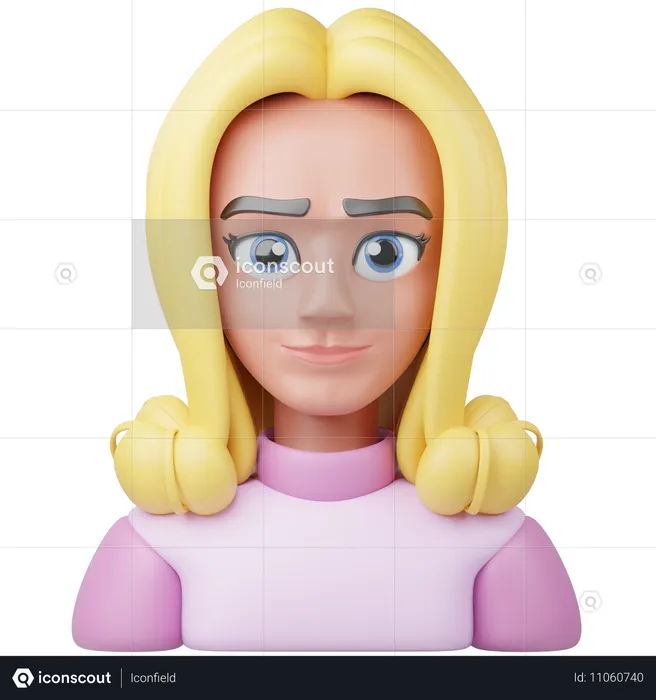 Chica rubia  3D Icon