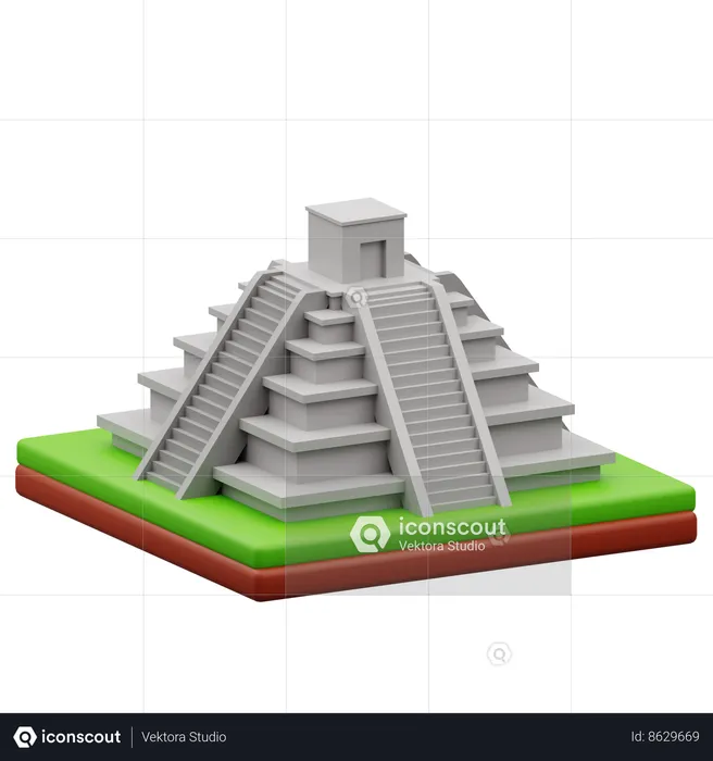 Chichen Itza  3D Icon