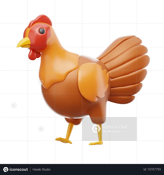 Chicken  3D Icon