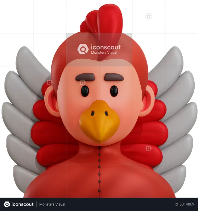 Chicken Boy  3D Icon