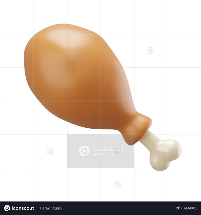 Chicken Drumstick  3D Icon