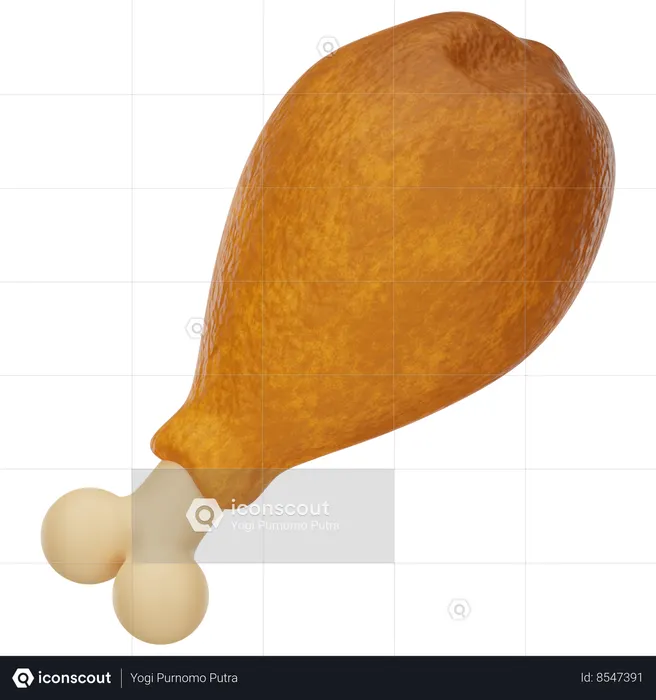 Chicken Drumstick  3D Icon