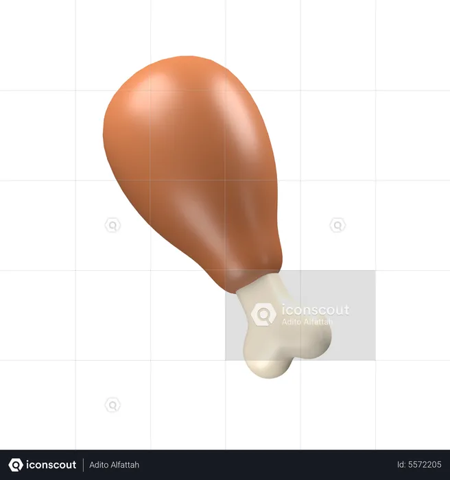 Chicken Drumstick  3D Icon