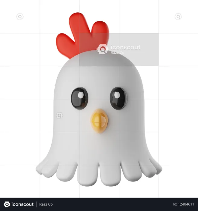 Chicken Emoji  3D Icon