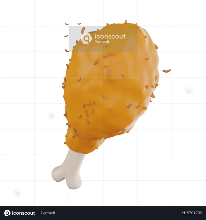 Chicken Leg  3D Icon