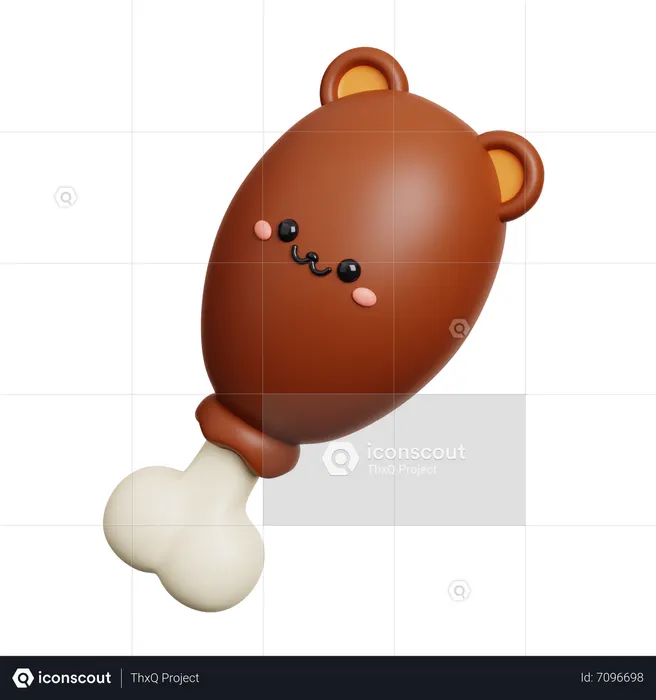 Chicken Leg  3D Icon