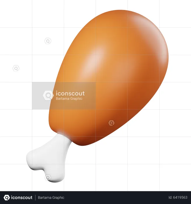 Chicken Leg  3D Icon