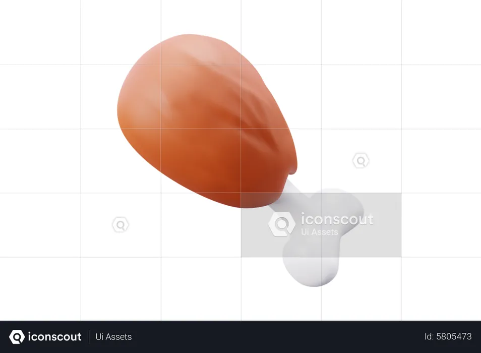 Chicken Leg  3D Icon