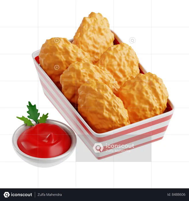 Chicken Nugget  3D Icon