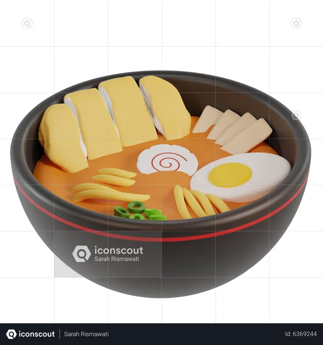 Chicken Ramen Noodle  3D Icon