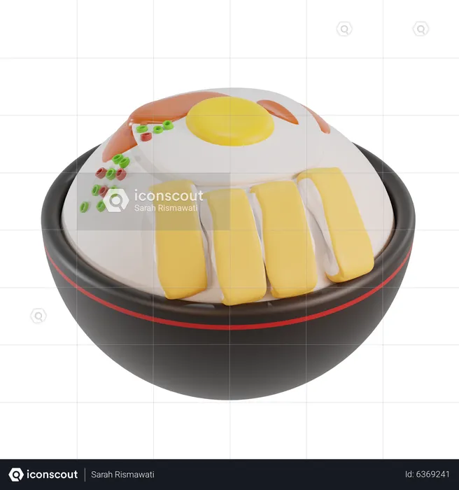 Chicken Rice Bowl  3D Icon