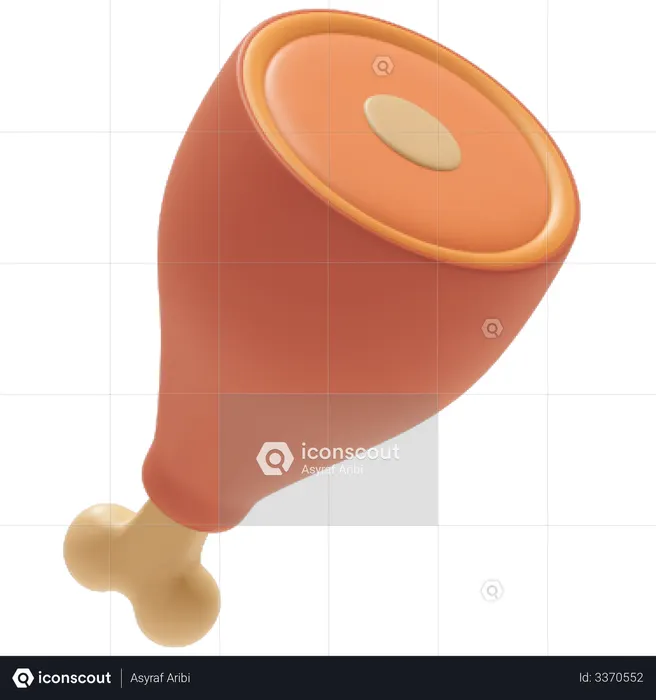 Chicken Thighs  3D Illustration