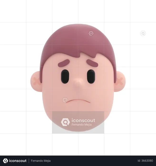 Chico triste Emoji 3D Emoji