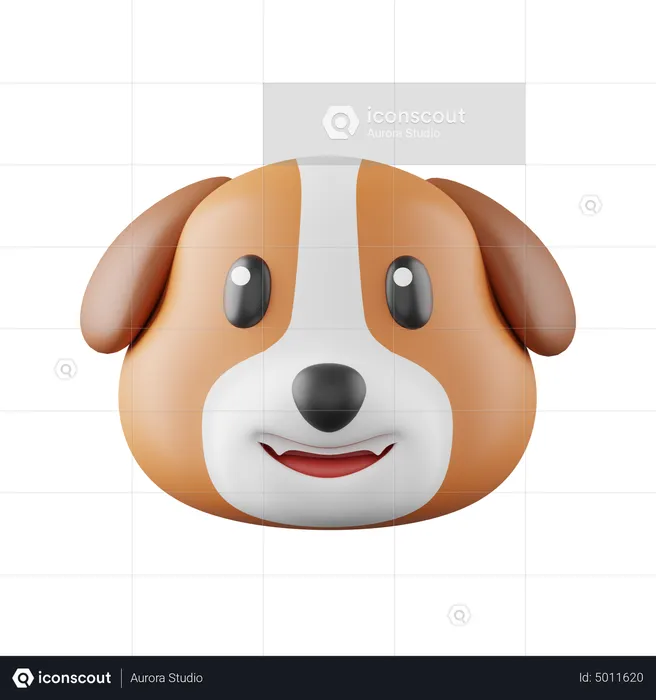 Chien Emoji 3D Icon