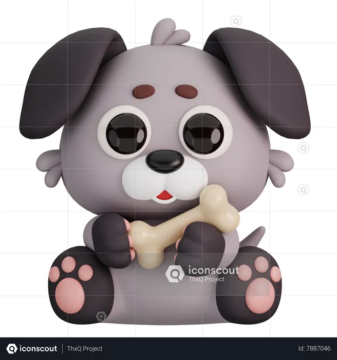 Chien  3D Icon