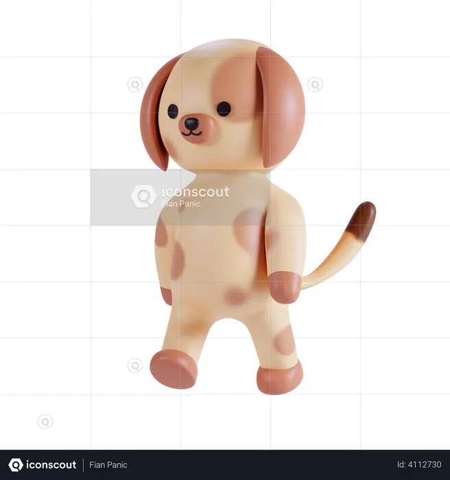 Chien mignon  3D Illustration