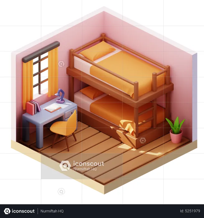 Child Bed Room  3D Icon