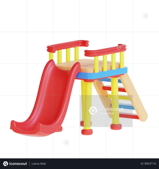 Childern Slide  3D Icon