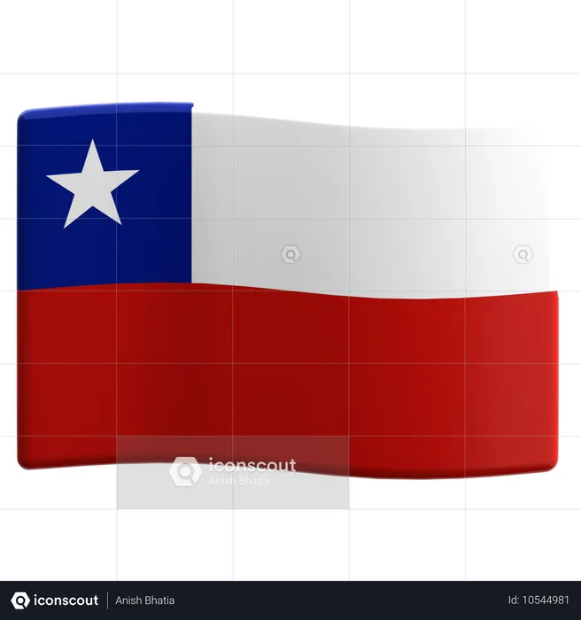 Chile Flag 3D Icon