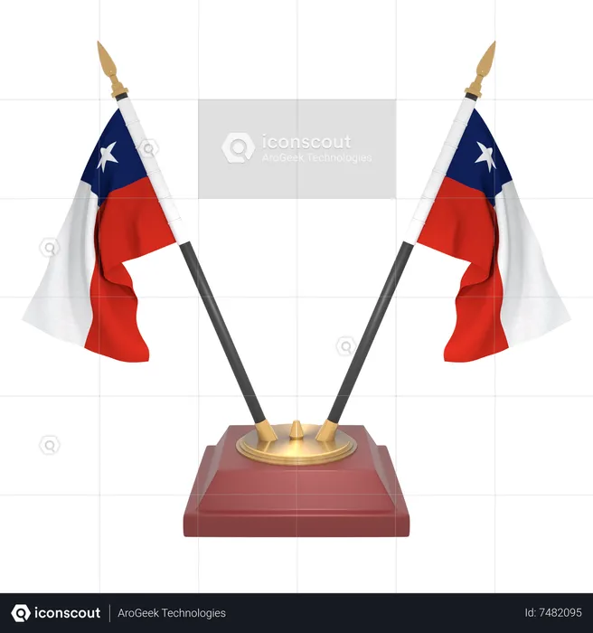 Chile Flag 3D Icon