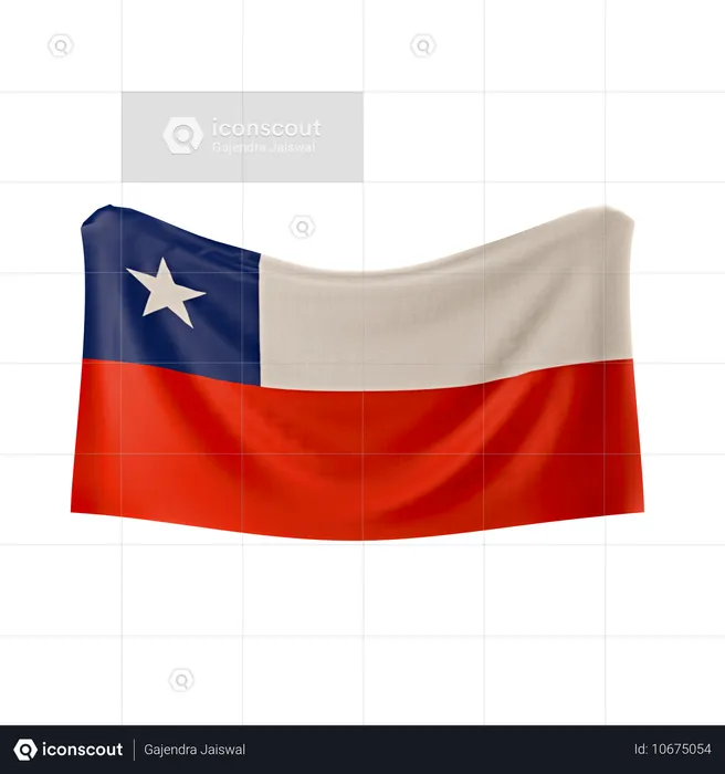 Chile Flag Flag 3D Icon