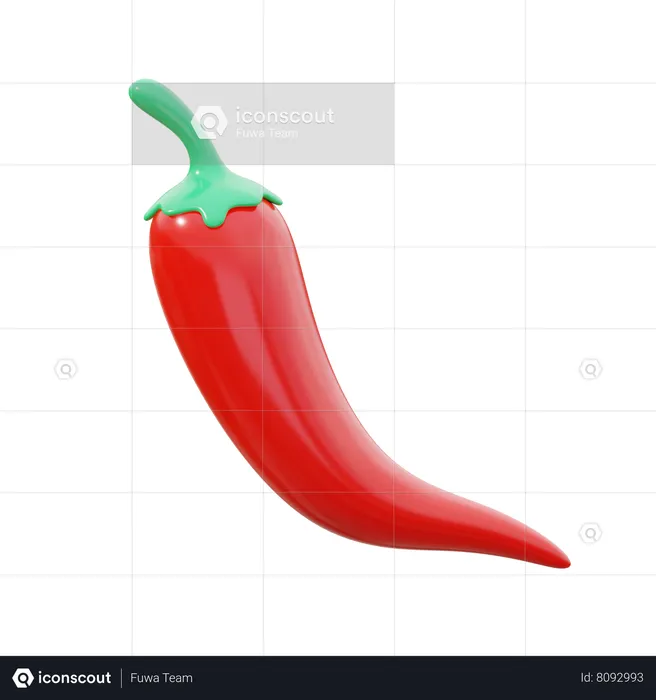 Chile picante  3D Icon