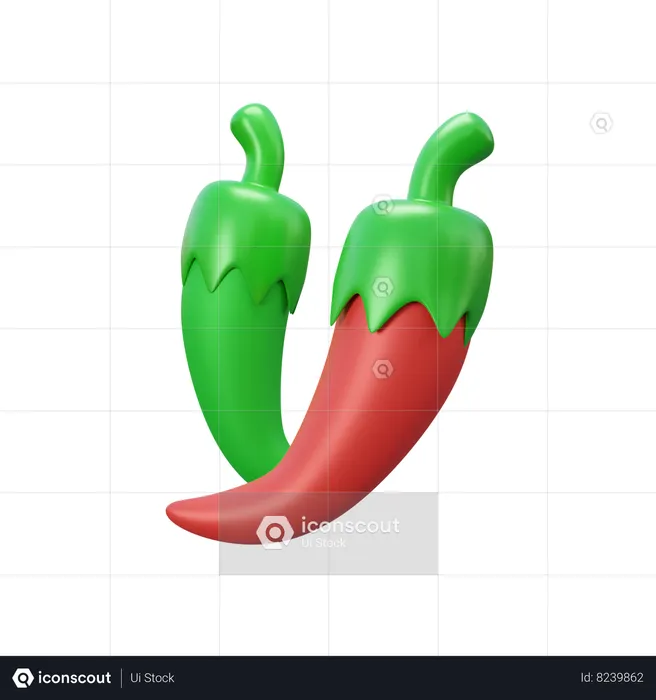 Ají picante  3D Icon