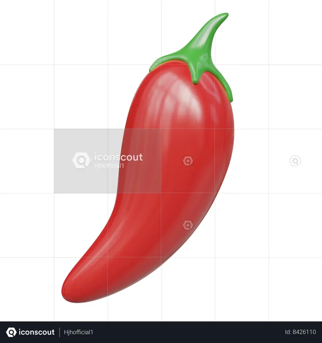 Chile rojo  3D Icon