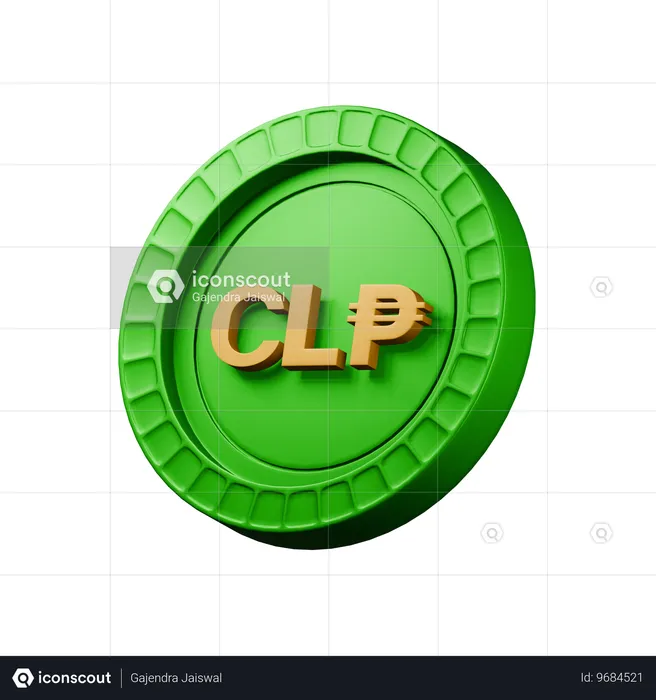Chilean peso  3D Icon