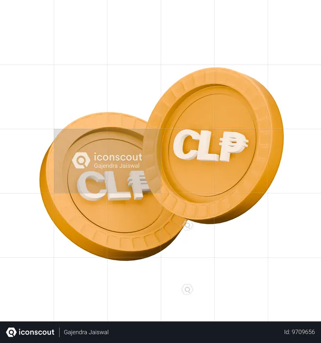 Chilean peso  3D Icon