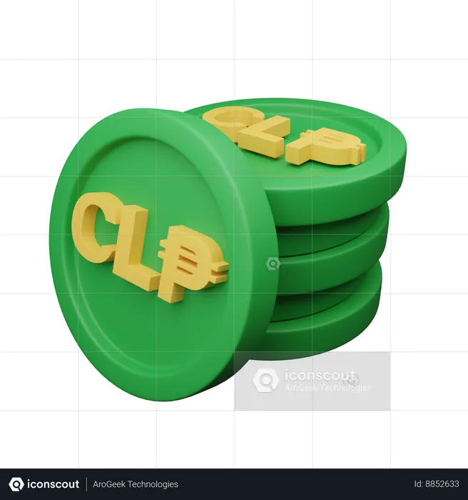 Chilean peso  3D Icon