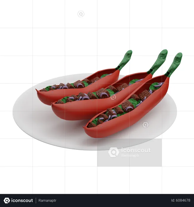 Chiles rellenos  3D Icon