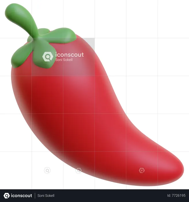 Chili  3D Icon