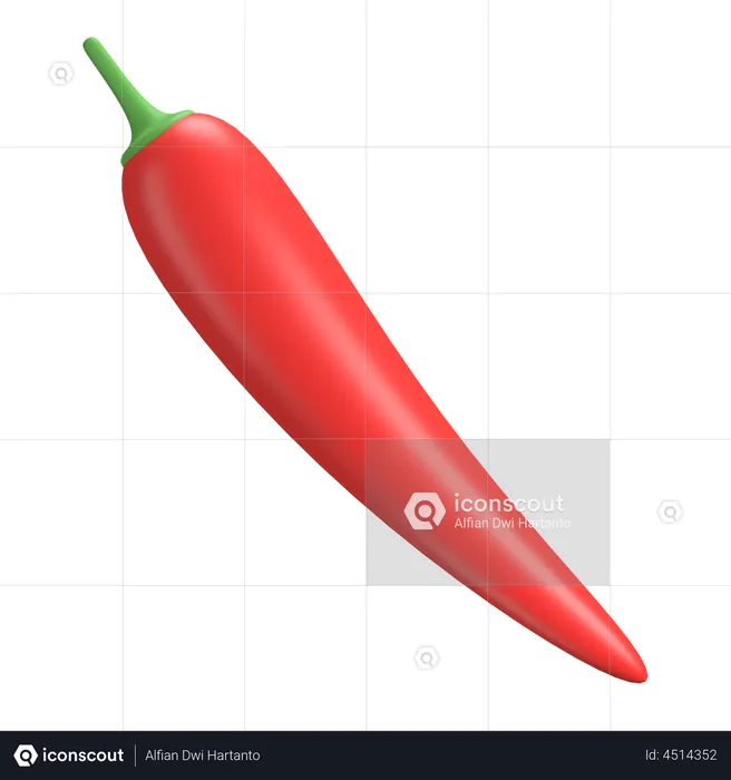 Chili  3D Illustration