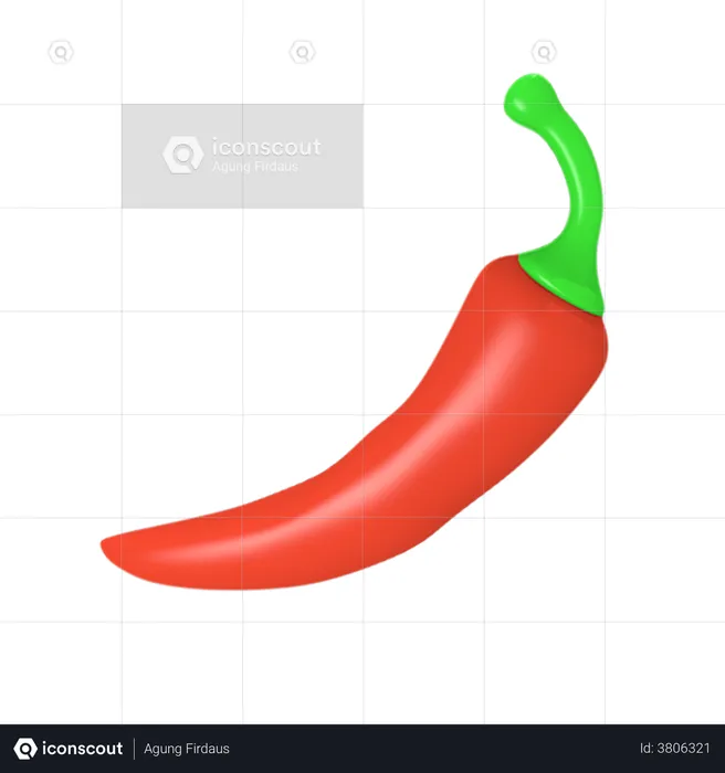 Chili  3D Illustration