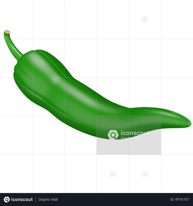 Chili grün  3D Icon