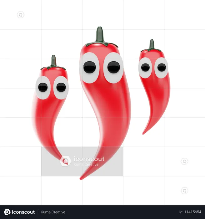 Chili Pepper  3D Icon