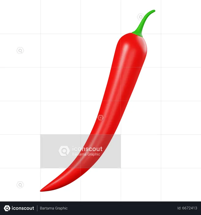 Chili-Pfeffer  3D Icon