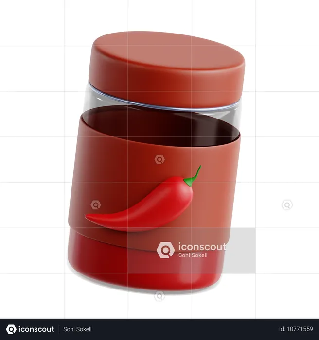 Chili Powder  3D Icon
