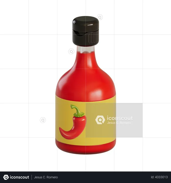 Chili Sauce  3D Illustration