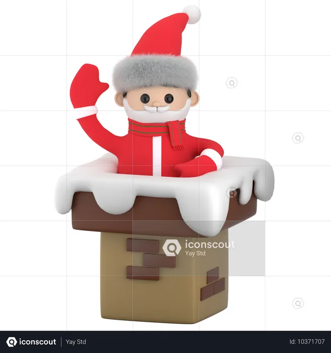 Chimney Sandaclaus  3D Icon