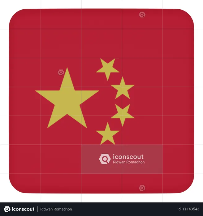 China Flag 3D Icon